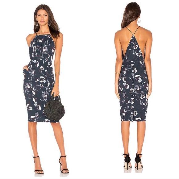 airlie Dresses & Skirts - Airlie Isolla High Neck Magnolia Navy Dress